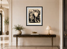 Hermann Max Pechstein Print, Frauen im Boot II (1911) displayed above a console table