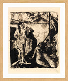 Hermann Max Pechstein Print, Frauen im Boot II (1911) in a light oak frame