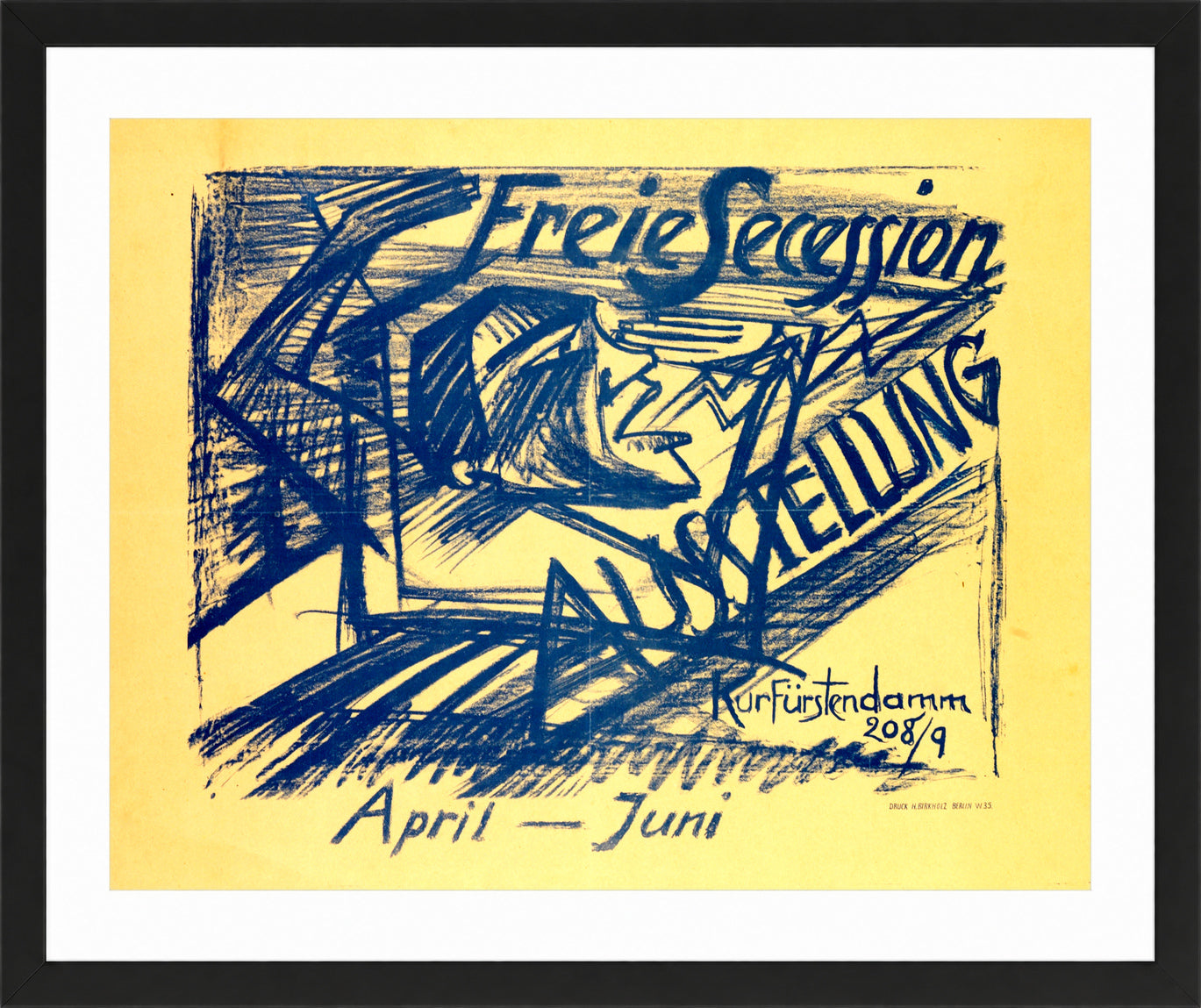 Hermann Max Pechstein Print, Freie Secession Ausstellung (1920) in a black frame