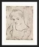 Hermann Max Pechstein Print, Girl (1909) in a black frame