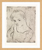 Hermann Max Pechstein Print, Girl (1909) in a light oak frame