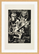 Hermann Max Pechstein Print, Give us this day our daily bread (Unser täglich Brot gieb uns heute) (1921) in a light oak frame