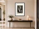 Hermann Max Pechstein Print, Hallowed be Thy name (Geheiliget werde Dein Name) (1921) displayed above a console table