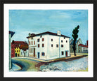 Hermann Max Pechstein Print, Houses in Hendaye (1931) in a black frame