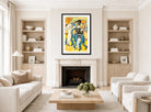 Hermann Max Pechstein Print, In the Dance Café (1910) displayed in a living room