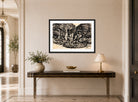 Hermann Max Pechstein Print, Italian Garden (1907) displayed above a console table