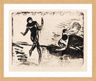 Hermann Max Pechstein Print, Karneval IX (1910) in a light oak frame