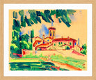 Hermann Max Pechstein Print, Kloster von San Gimignano (1913) in a light oak frame