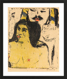 Hermann Max Pechstein Print, Man and Woman (1909) in a black frame