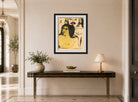 Hermann Max Pechstein Print, Man and Woman (1909) displayed above a console table