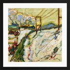 Hermann Max Pechstein Print, March snow; The railway embankment (1909) in a black frame