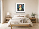 Hermann Max Pechstein Print, Mrs. displayed above a bed