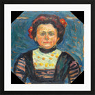 Hermann Max Pechstein Print, Mrs. in a black frame