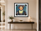 Hermann Max Pechstein Print, Mrs. displayed above a console table