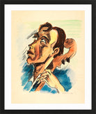 Hermann Max Pechstein Print, Musician (1923) in a black frame