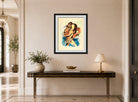 Hermann Max Pechstein Print, Musician (1923) displayed above a console table