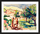 Hermann Max Pechstein Print, Nudes in the Dunes (1926) in a black frame