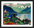 Hermann Max Pechstein Print, On Lake Geneva (1925) in a black frame