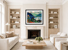 Hermann Max Pechstein Print, On Lake Geneva (1925) displayed in a living room