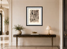 Hermann Max Pechstein Print, On the Beach (1922) displayed above a console table