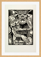 Hermann Max Pechstein Print, Our Father which art in heaven (Vaterunser Der Du bist im Himmel) (1921) in a light oak frame