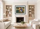 Hermann Max Pechstein Print, Outdoors (1920) displayed in a living room