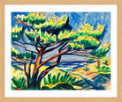 Hermann Max Pechstein Print, Pine tree in the dunes (1911) in a light oak frame