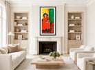 Hermann Max Pechstein Print, Portrait of Charlotte Cuhrt (1910) displayed in a living room