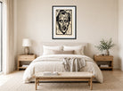 Hermann Max Pechstein Print, Portrait of Dr. Freundlich (1918) displayed above a bed