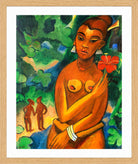 Hermann Max Pechstein Print, Ronmay (1917) in a light oak frame