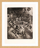 Hermann Max Pechstein Print, Russian Ballet (1912) in a light oak frame