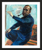 Hermann Max Pechstein Print, Self-Portrait (1930) in a black frame