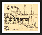 Hermann Max Pechstein Print, Small steamboat (1909) in a black frame