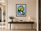 Hermann Max Pechstein Print, Sonnenblumen (1912) displayed above a console table
