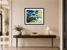 Hermann Max Pechstein Print, Sonnenuntergang (Lebastrom) (1925) displayed above a console table