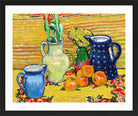 Hermann Max Pechstein Print, Still Life with Oranges (1909) in a black frame