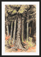 Hermann Max Pechstein Print, Summer Forest (1947) in a black frame