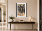 Hermann Max Pechstein Print, Summer Forest (1947) displayed above a console table