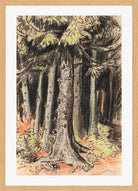 Hermann Max Pechstein Print, Summer Forest (1947) in a light oak frame