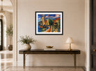 Hermann Max Pechstein Print, Summer morning (1919) displayed above a console table