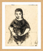 Hermann Max Pechstein Print, The Apple (1911) in a light oak frame