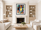 Hermann Max Pechstein Print, The Chinese Jacket (1918) displayed in a living room