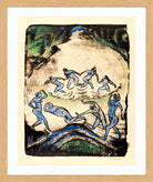 Hermann Max Pechstein Print, The Dance (Dancers and Bathers at the Forest Pond) (1912) in a light oak frame