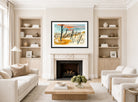 Hermann Max Pechstein Print, The Dead Forest – Lonske Dune (1934) displayed in a living room