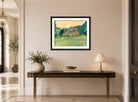 Hermann Max Pechstein Print, The Forest Glade (1907) displayed above a console table