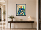Hermann Max Pechstein Print, The Smoker – Portrait of Alfred Hess, Erfurt (1919) displayed above a console table