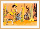 Hermann Max Pechstein Print, Varieté (c. 1910) in a light oak frame