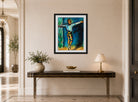 Hermann Max Pechstein Print, Varietétänzer (1928) displayed above a console table