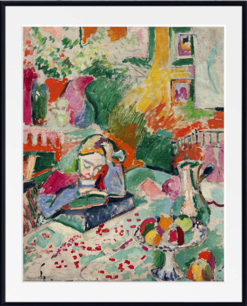 Interior with a girl reading by Henri Matisse