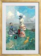 Jean-Louis Forain, Au bord de la mer (1885) — gold frame